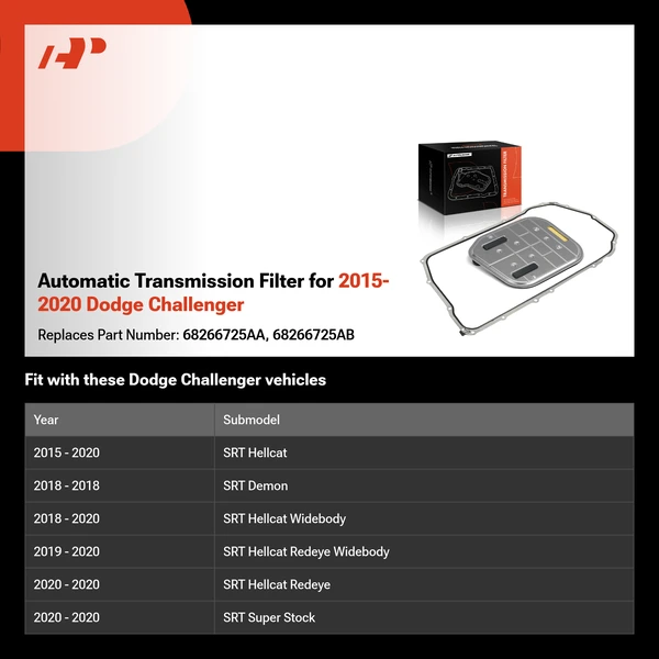 Automatic Transmission Filter for 2015-2020 Dodge Challenger