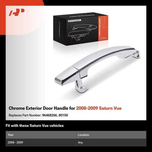 Chrome Exterior Door Handle for 2008-2009 Saturn Vue