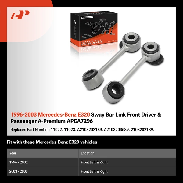 1996-2003 Mercedes-Benz E320 Sway Bar Link Front Driver & Passenger A-Premium APCA7296