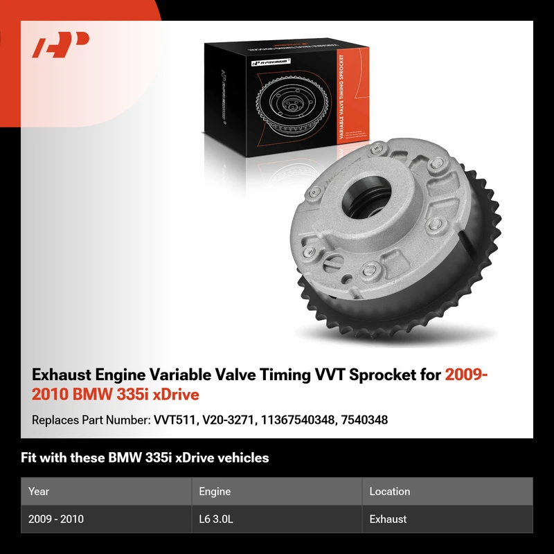 Exhaust Engine Variable Valve Timing VVT Sprocket for 2009-2010 BMW 335i xDrive