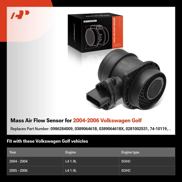 Mass Air Flow Sensor for 2004-2006 Volkswagen Golf