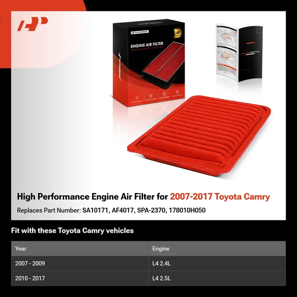 High Performance Engine Air Filter for 2007-2017 Toyota Camry