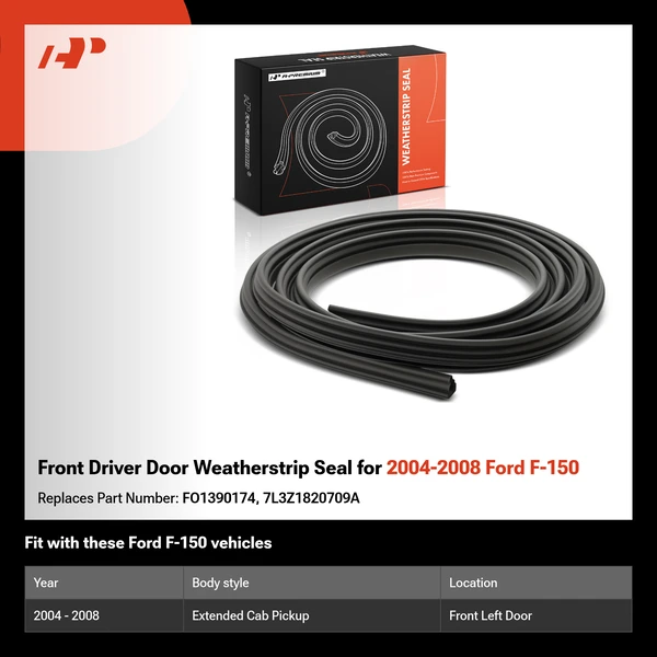 Front Driver Door Weatherstrip Seal for 2004-2008 Ford F-150