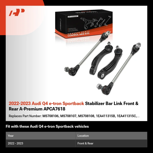 2022-2023 Audi Q4 e-tron Sportback Stabilizer Bar Link Front & Rear A-Premium APCA7618