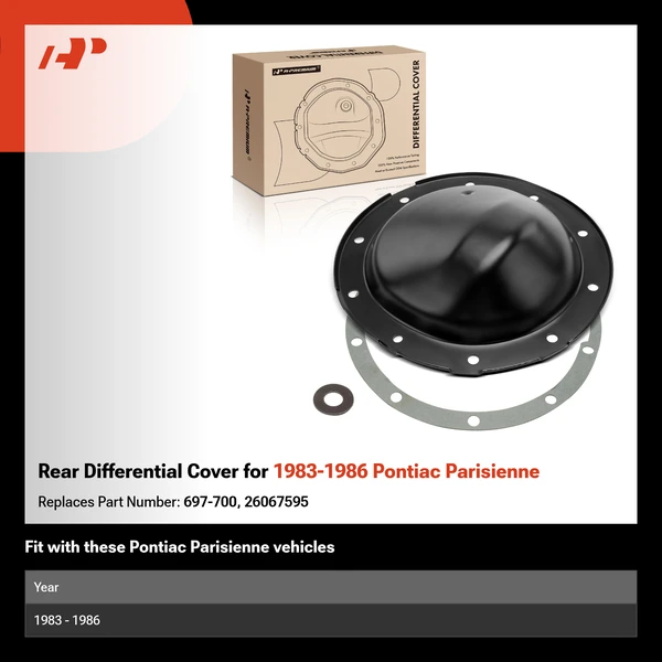 Rear Differential Cover for 1983-1986 Pontiac Parisienne