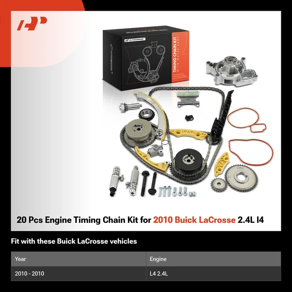 20 Pcs Engine Timing Chain Kit for 2010 Buick LaCrosse 2.4L l4
