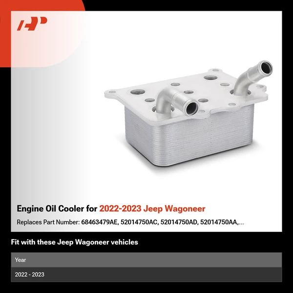 Engine Oil Cooler for 2022-2023 Jeep Wagoneer