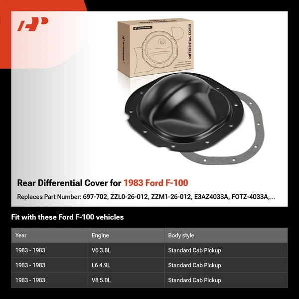 Rear Differential Cover for 1983 Ford F-100