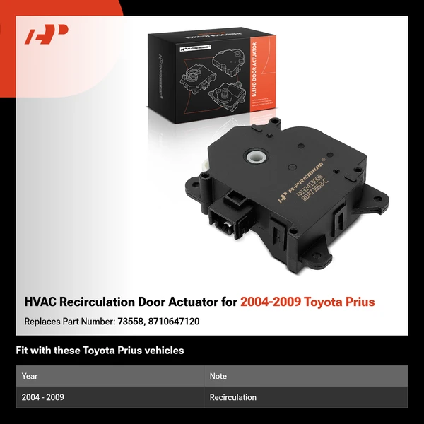 HVAC Recirculation Door Actuator for 2004-2009 Toyota Prius
