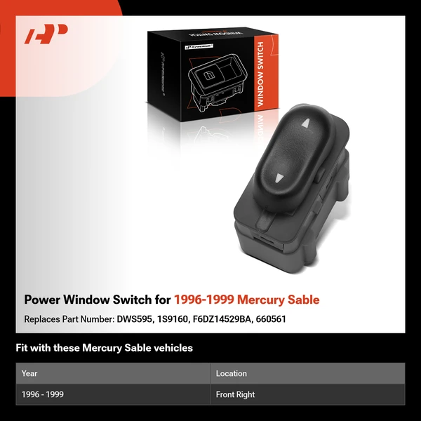 Power Window Switch for 1996-1999 Mercury Sable