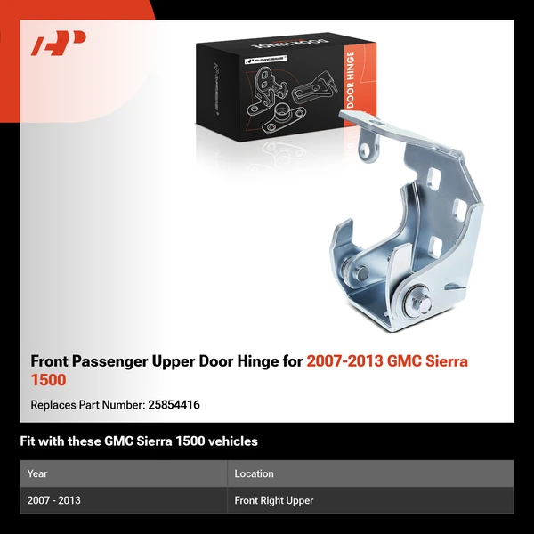 Front Passenger Upper Door Hinge for 2007-2013 GMC Sierra 1500