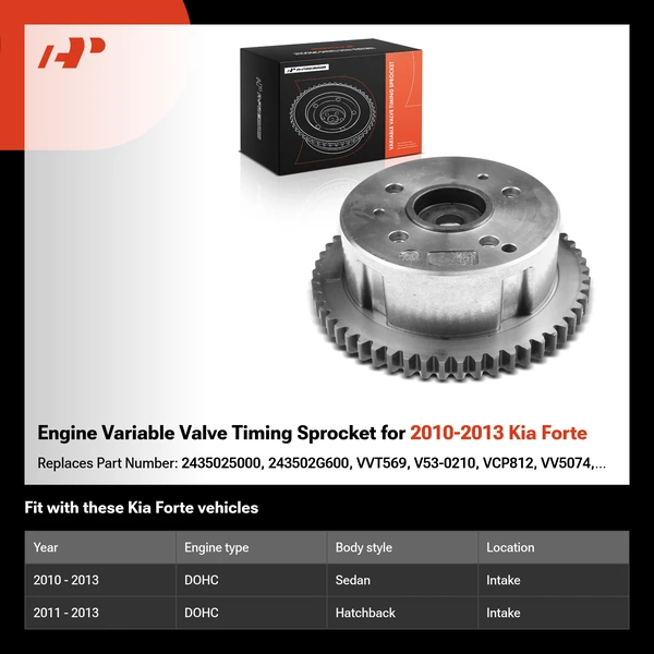 Engine Variable Valve Timing Sprocket for 2010-2013 Kia Forte