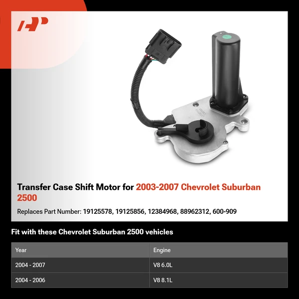 Transfer Case Shift Motor for 2003-2007 Chevrolet Suburban 2500