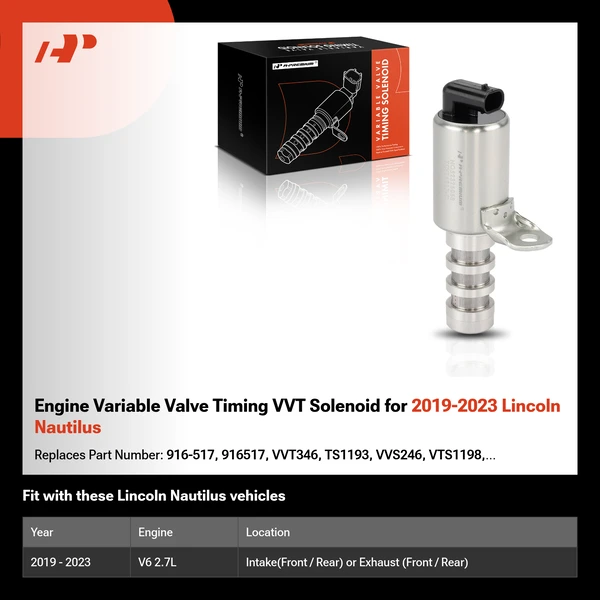 Engine Variable Valve Timing VVT Solenoid for 2019-2023 Lincoln Nautilus