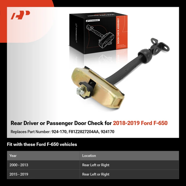 Rear Driver or Passenger Door Check for 2018-2019 Ford F-650