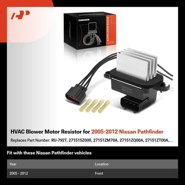 HVAC Blower Motor Resistor for 2005-2012 Nissan Pathfinder