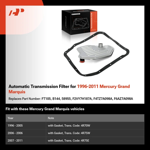 Automatic Transmission Filter for 1996-2011 Mercury Grand Marquis