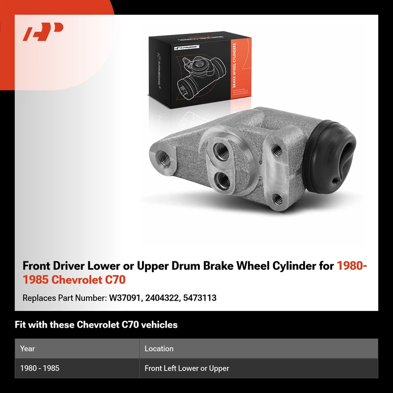 Front Driver Lower or Upper Drum Brake Wheel Cylinder for 1980-1985 Chevrolet C70