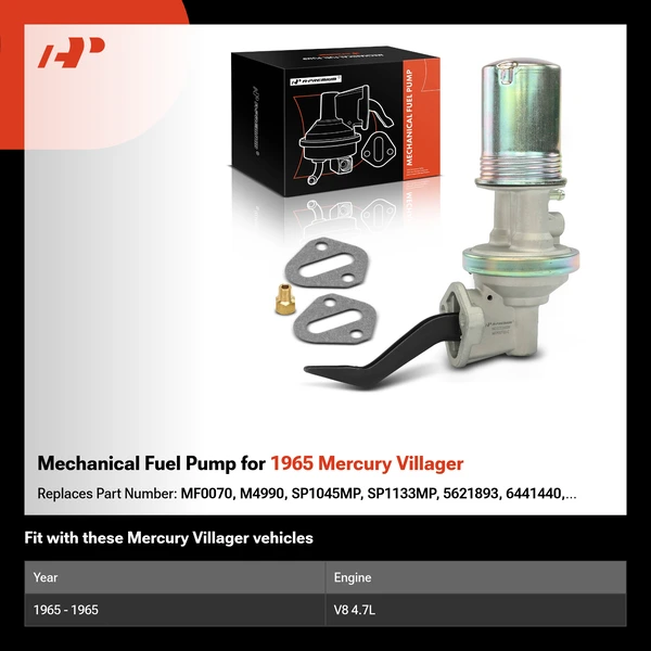 Mechanical Fuel Pump for 1965 Mercury Villager