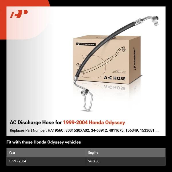 AC Discharge Hose for 1999-2004 Honda Odyssey