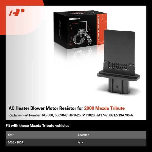 AC Heater Blower Motor Resistor for 2008 Mazda Tribute