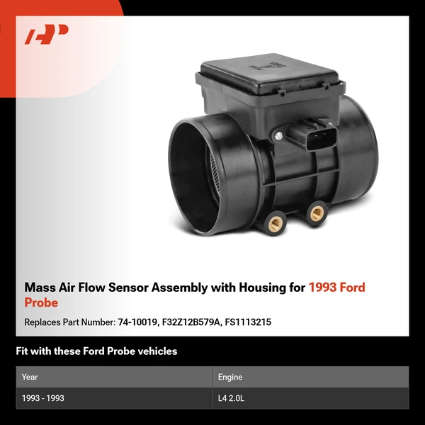 Mass Air Flow Sensor Assembly with Housing for 1993 Ford Probe