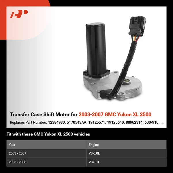 Transfer Case Shift Motor for 2003-2007 GMC Yukon XL 2500