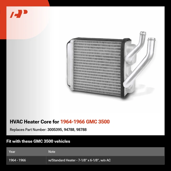 HVAC Heater Core for 1964-1966 GMC 3500