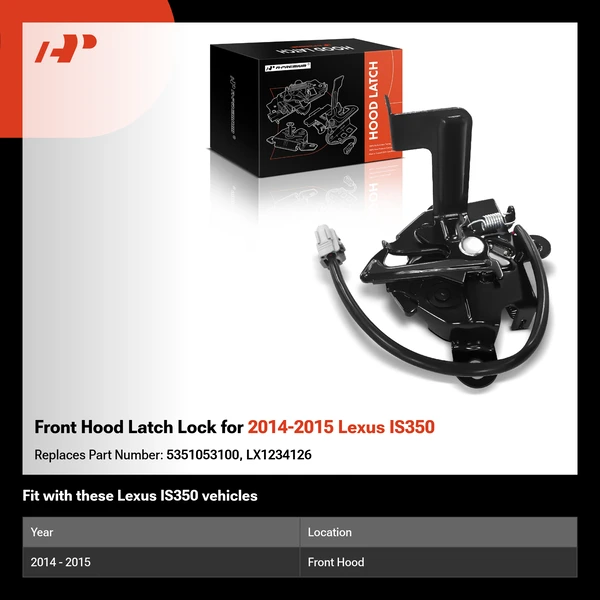 Front Hood Latch Lock for 2014-2015 Lexus IS350