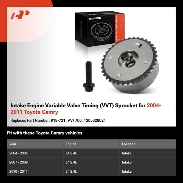 Intake Engine Variable Valve Timing (VVT) Sprocket for 2004-2011 Toyota Camry
