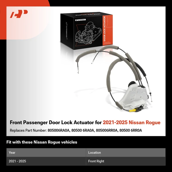 Front Passenger Door Lock Actuator for 2021-2025 Nissan Rogue