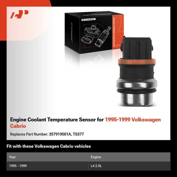 Engine Coolant Temperature Sensor for 1995-1999 Volkswagen Cabrio