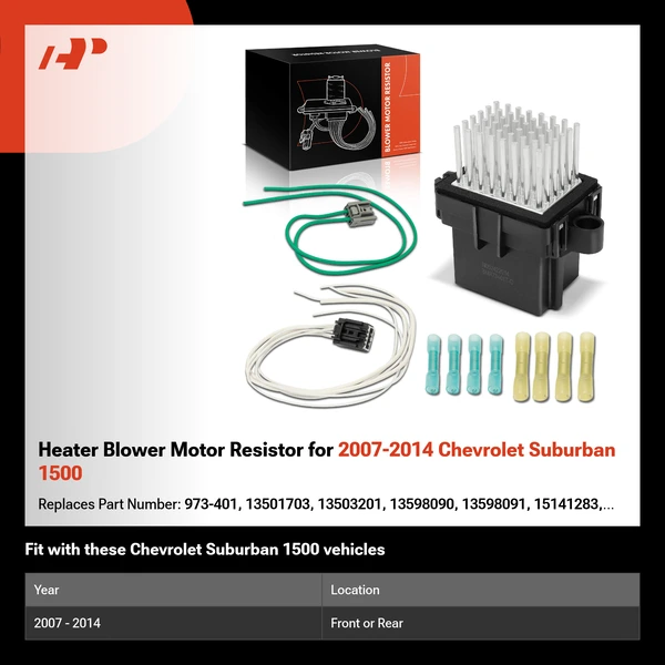 Heater Blower Motor Resistor for 2007-2014 Chevrolet Suburban 1500