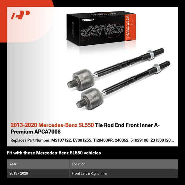2013-2020 Mercedes-Benz SL550 Tie Rod End Front Inner A-Premium APCA7008