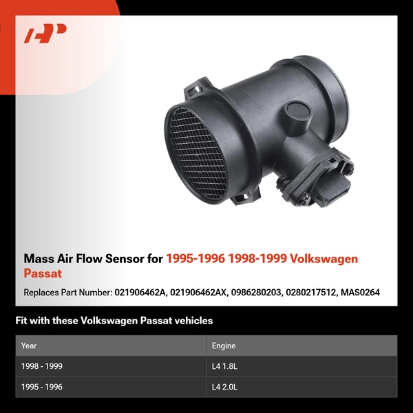 Mass Air Flow Sensor for 1995-1996 1998-1999 Volkswagen Passat
