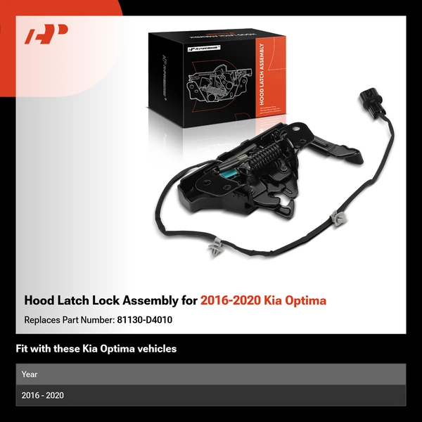 Hood Latch Lock Assembly for 2016-2020 Kia Optima