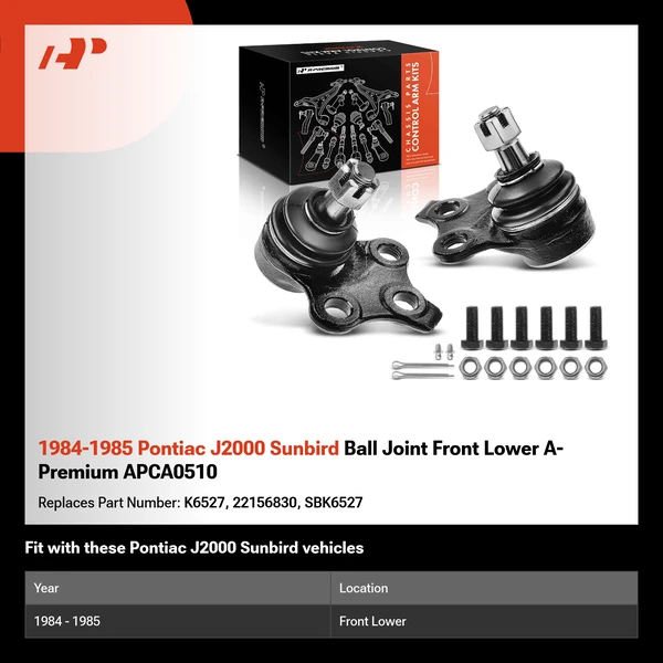 1984-1985 Pontiac J2000 Sunbird Ball Joint Front Lower A-Premium APCA0510