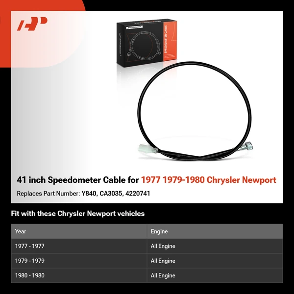 41 inch Speedometer Cable for 1977 1979-1980 Chrysler Newport