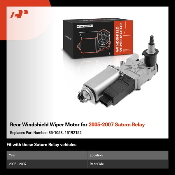 Rear Windshield Wiper Motor for 2005-2007 Saturn Relay