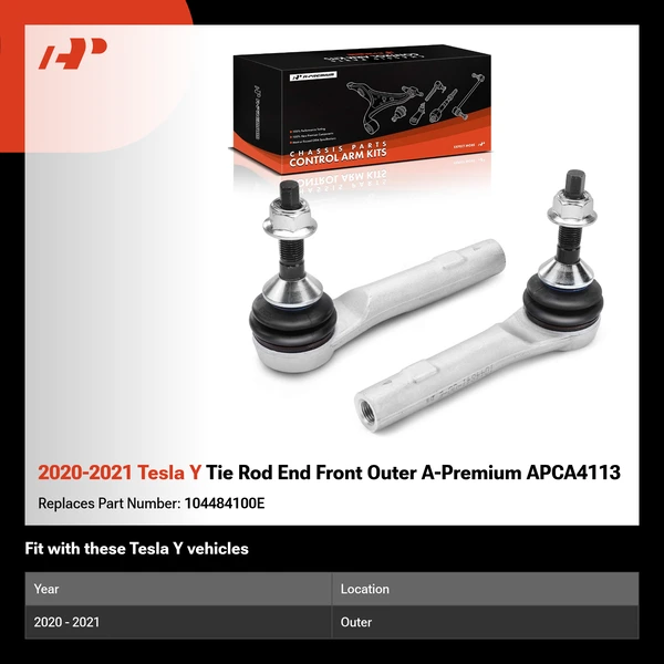 2020-2021 Tesla Y Tie Rod End Front Outer A-Premium APCA4113