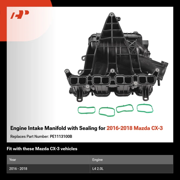 Engine Intake Manifold with Sealing for 2016-2018 Mazda CX-3