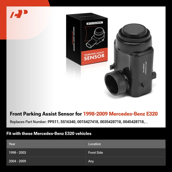Front Parking Assist Sensor for 1998-2009 Mercedes-Benz E320