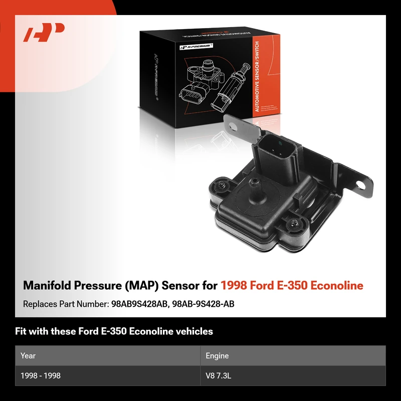 Manifold Pressure (MAP) Sensor for 1998 Ford E-350 Econoline