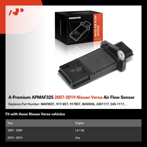 A-Premium APMAF325 2007-2019 Nissan Versa Air Flow Sensor