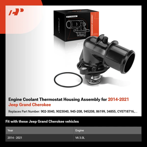Engine Coolant Thermostat Housing Assembly for 2014-2021 Jeep Grand Cherokee