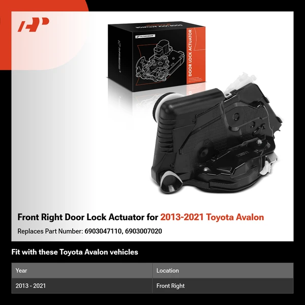 Front Right Door Lock Actuator for 2013-2021 Toyota Avalon