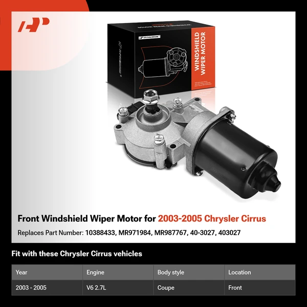 Front Windshield Wiper Motor for 2003-2005 Chrysler Cirrus