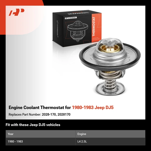 Engine Coolant Thermostat for 1980-1983 Jeep DJ5
