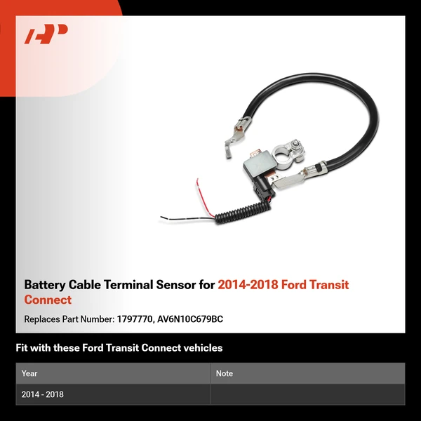 Battery Cable Terminal Sensor for 2014-2018 Ford Transit Connect