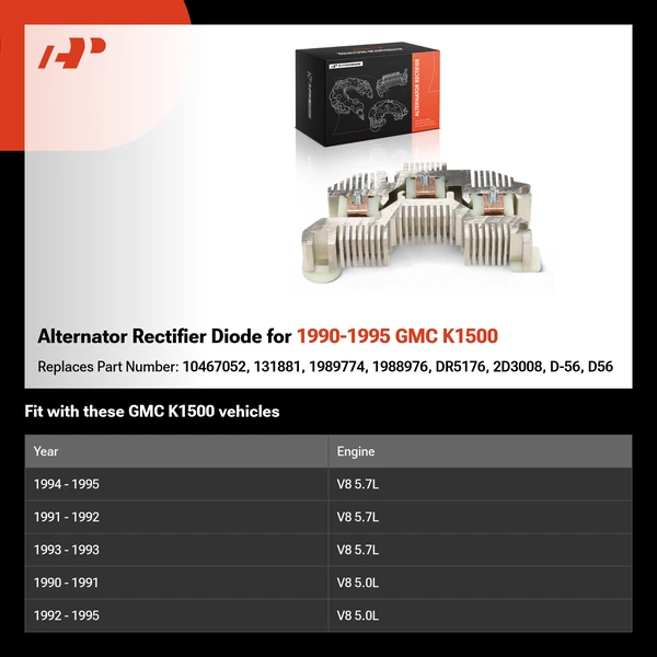 Alternator Rectifier Diode for 1990-1995 GMC K1500